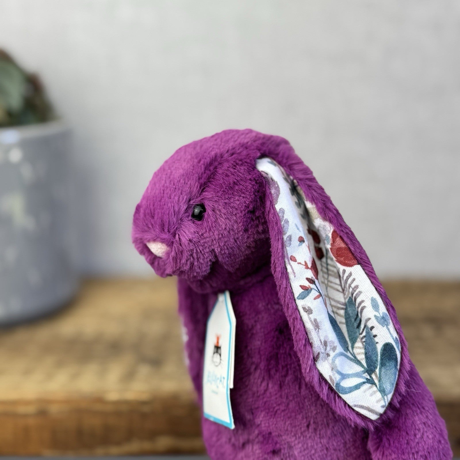 Jellycat Little Bashful Allium Bunny Custom - Blossom Bunny Purple Small NWT 8"