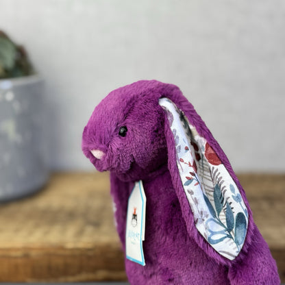 Jellycat Little Bashful Allium Bunny Custom - Blossom Bunny Purple Small NWT 8"