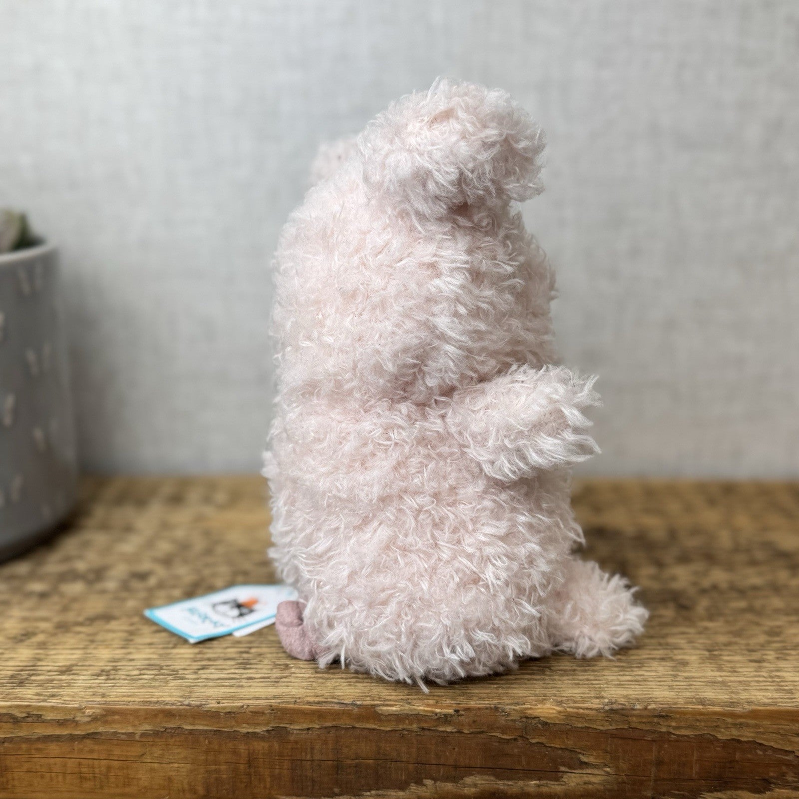 Jellycat Little Pig - Fluffy Pink Piglet Soft Toy Small Curly Fur Retired 7"