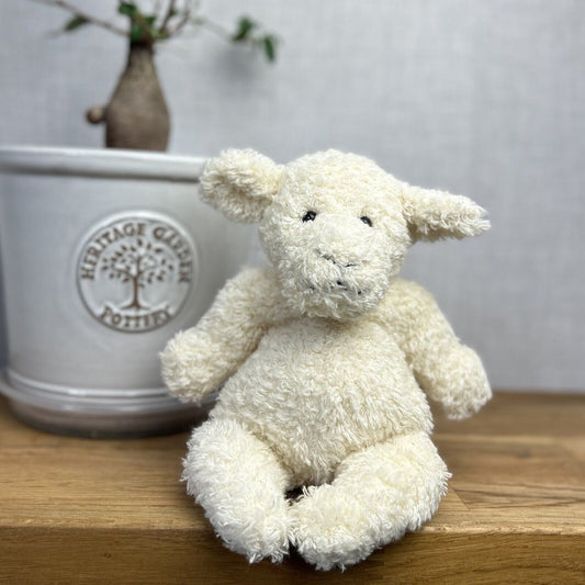 Jellycat Sguidgy Lamb - Small Squidgy Lamb - Vintage Small Curly Fur Lamb 10"