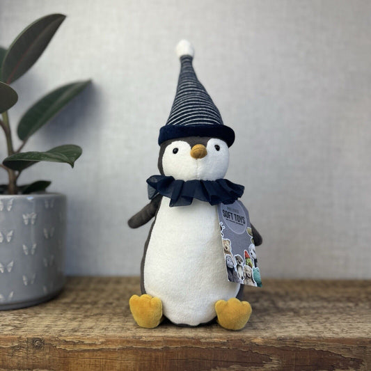 Jellycat Yule Penguin - Scandi Christmas Beanie Plush Toy Retired Medium 11"
