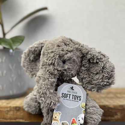 Jellycat Small Mumble Elephant - Small Dark Grey Texture Jellycat Elephant 9"