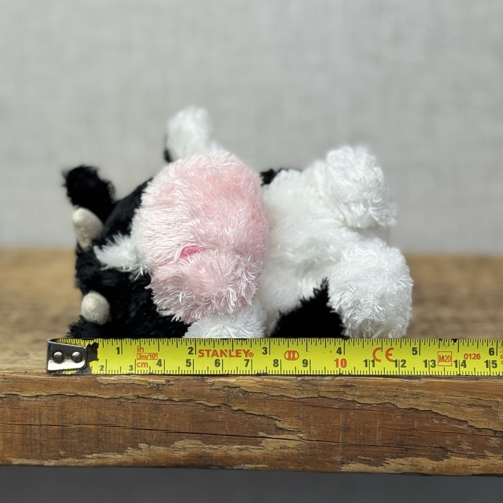 Russ Berrie Luvvies - Fred The Cow Beanie - Pudding Cow Soft Toy Tiny 4”