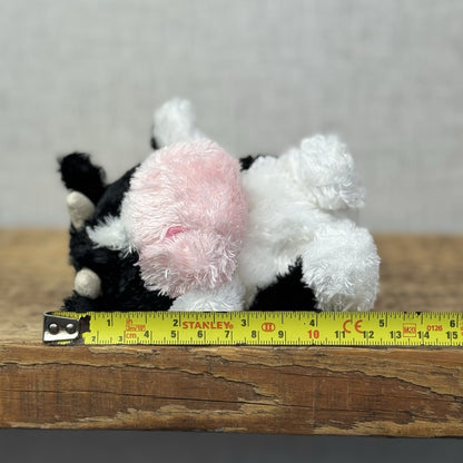 Russ Berrie Luvvies - Fred The Cow Beanie - Pudding Cow Soft Toy Tiny 4”