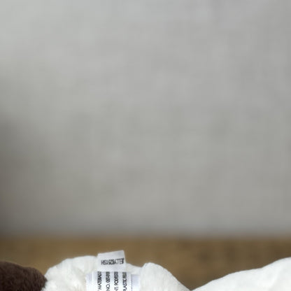 Jellycat Small Puffles Dog -Super Soft White & Brown Retired Puppy Beanie 8”