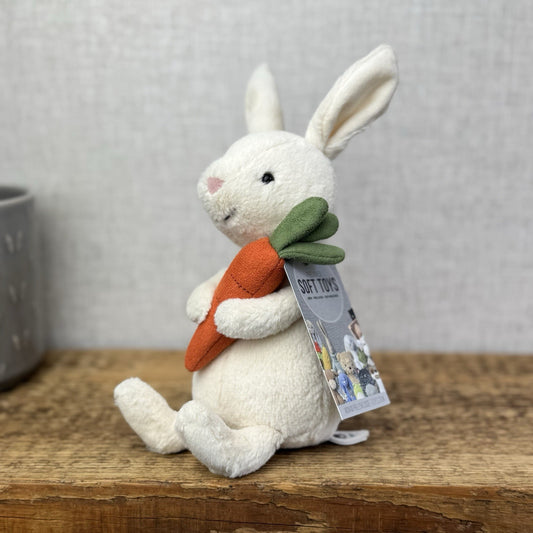 Jellycat Bobbi Bunny Rabbit With Carrot Easter Bunny Gift Rabbit Spring Small 8”
