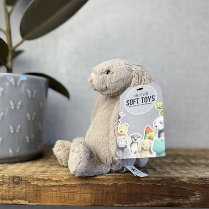 Jellycat Small Bashful Beige Bunny - Light Brown Bunny Old Version Paper Tag 8"