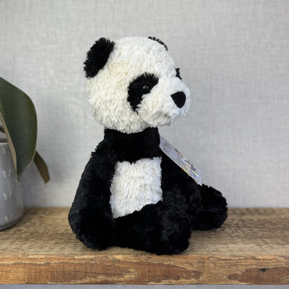 Jellycat Medium Mumble Panda - Black/White Texture Floppy Panda Bear Retired 14"