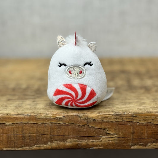 Squishmallow Squishville - Panja Christmas Unicorn Candy stripe Tummy Christmas