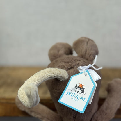 Jellycat Small Bashful Monkey Retired Brown Beanie Monkey Plush Retired 8" BNWT