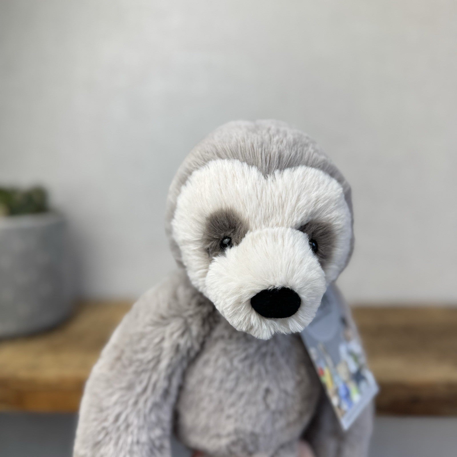 Jellycat Medium Bailey Sloth - Grey Sloth Plush Teddy Collectible 14”