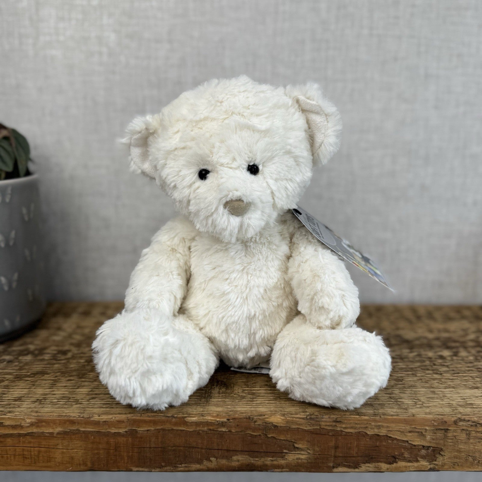 Jellycat Wilkie Bear - Little Jellycat White Traditional Bear Textured Fur Rare