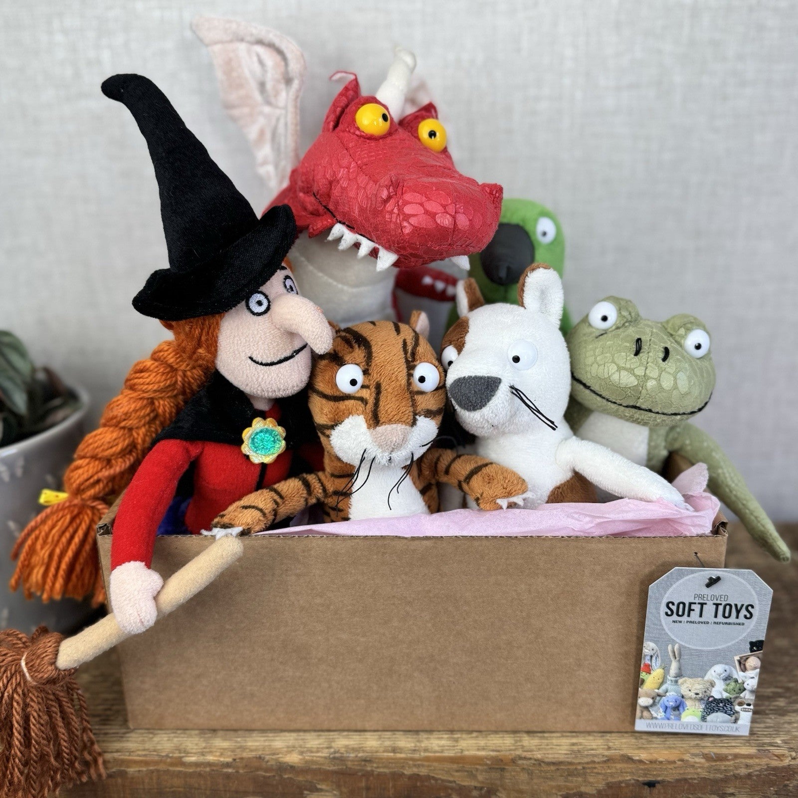 Julia Donaldson Aurora Bundle - Room On The Broom  Soft Toys Plush Full Set NWOT
