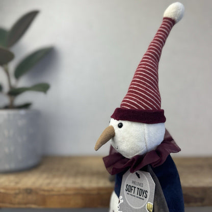 Jellycat Yule Snowman - Snowman With Collar & Hat - Scandi Christmas Retired 