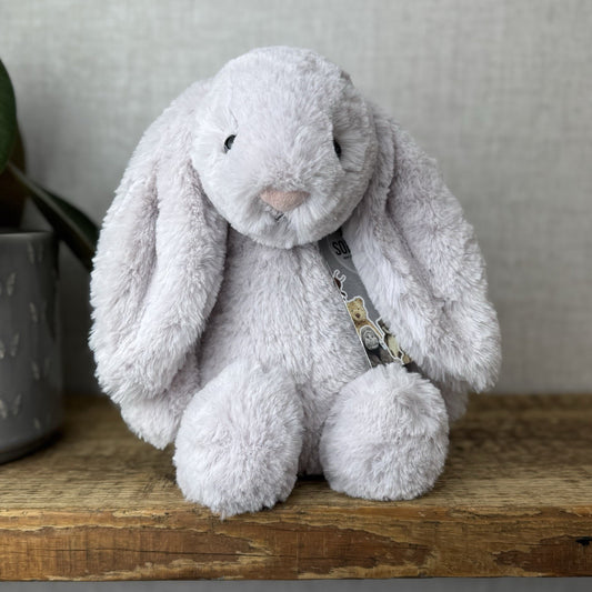 Jellycat Bashful Bunny Lavender - Light Pale Purple Bunny - Medium Rabbit 12”