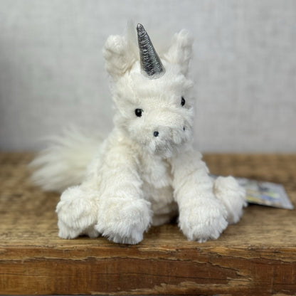Jellycat Tiny Fuddlewuddle Unicorn- Tiny Baby Fluffy White & Silver Unicorn 5"