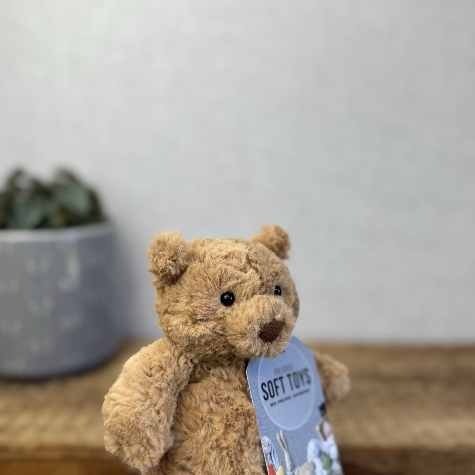 Jellycat Tiny Bartholemew Bear - Tiny Bear Jellycat Beanie Light Brown 7"