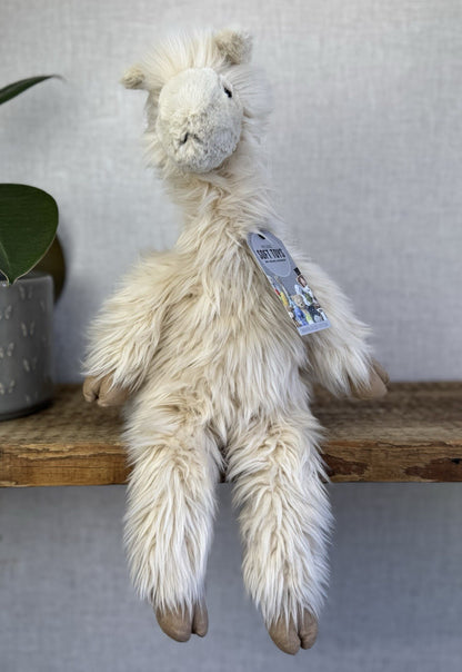 Jellycat Luis Llama - Fluffy Cream Beanie Llama Retired Soft Toy Large Rare 16"