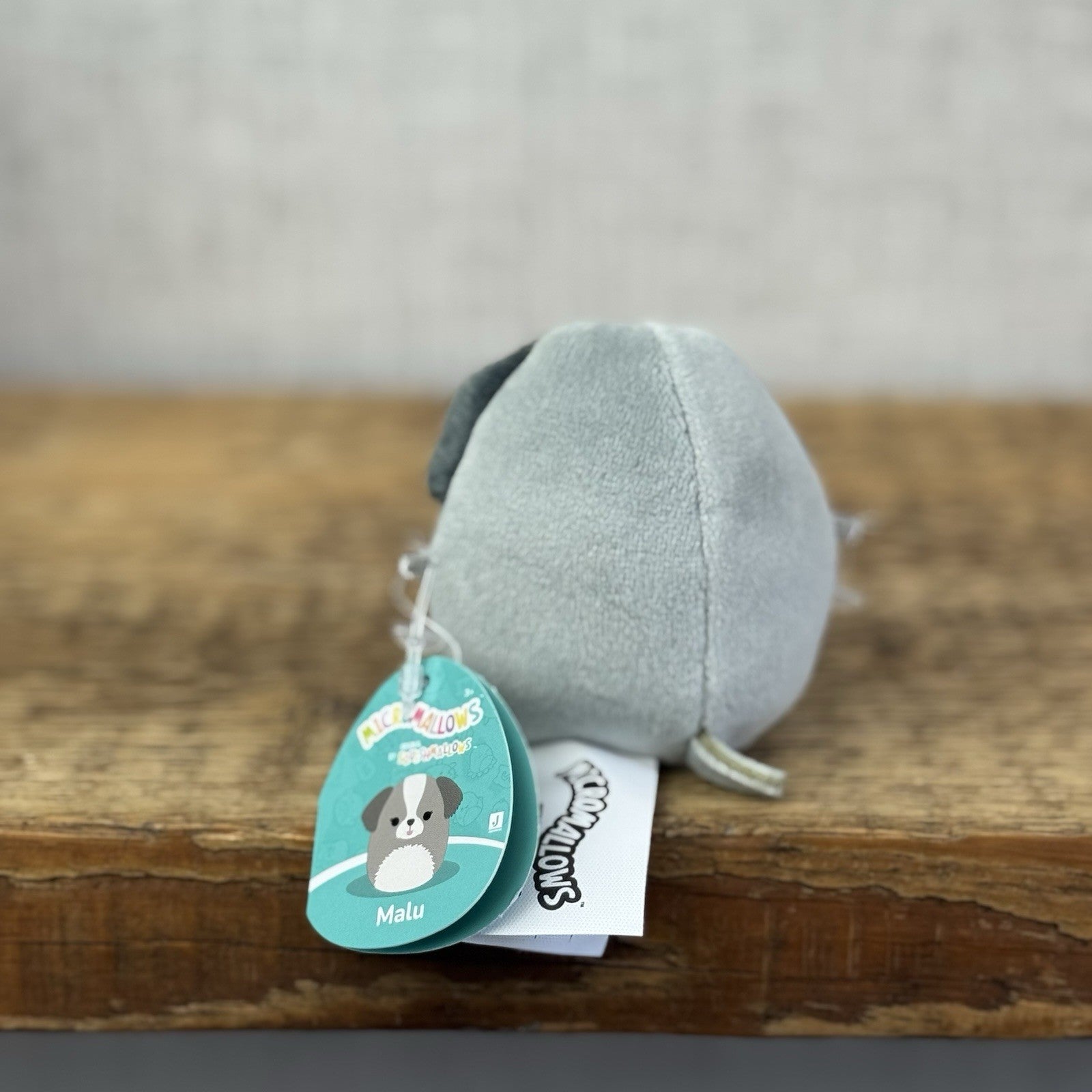 Squishmallow Micromallow - Malu Pup Grey Dog New With Tags Miniature Squish 