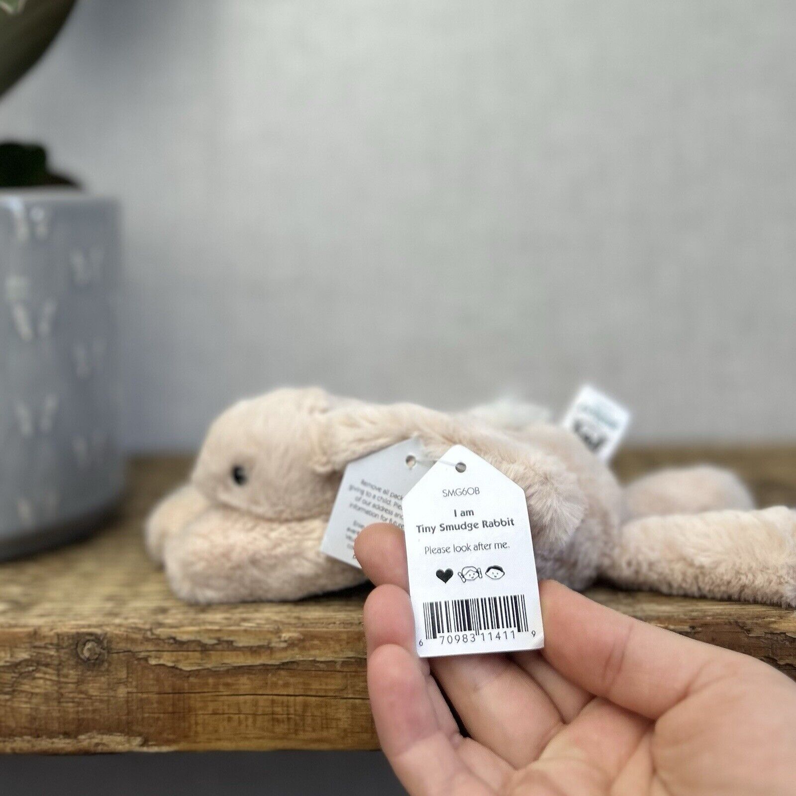 Jellycat OG Smudge Bunny Rabbit Soft Toy Plush Original Version - Retired Tiny