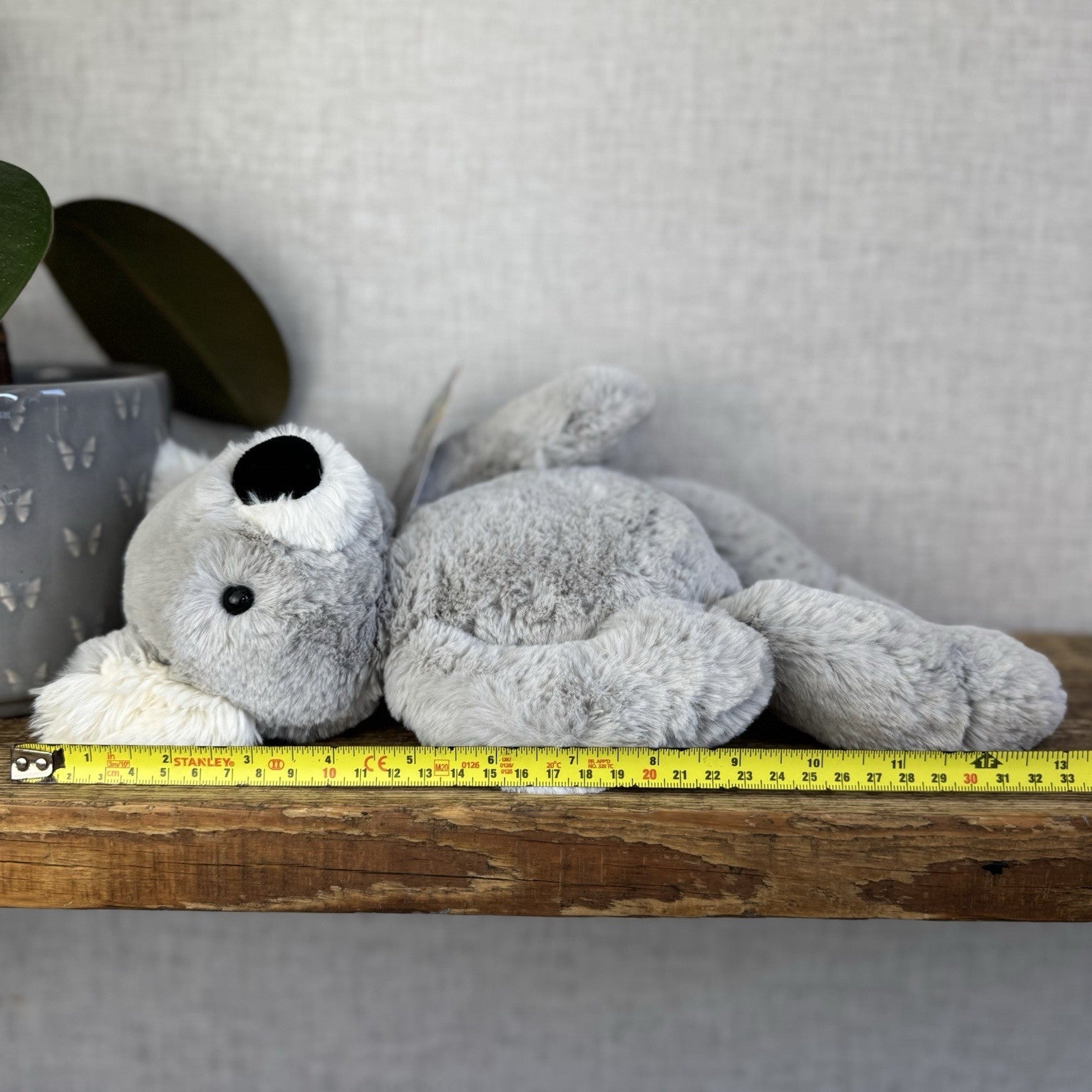 Jellycat Benji Koala Medium - Retired Soft Grey Beanie Koala Snugglet 14"