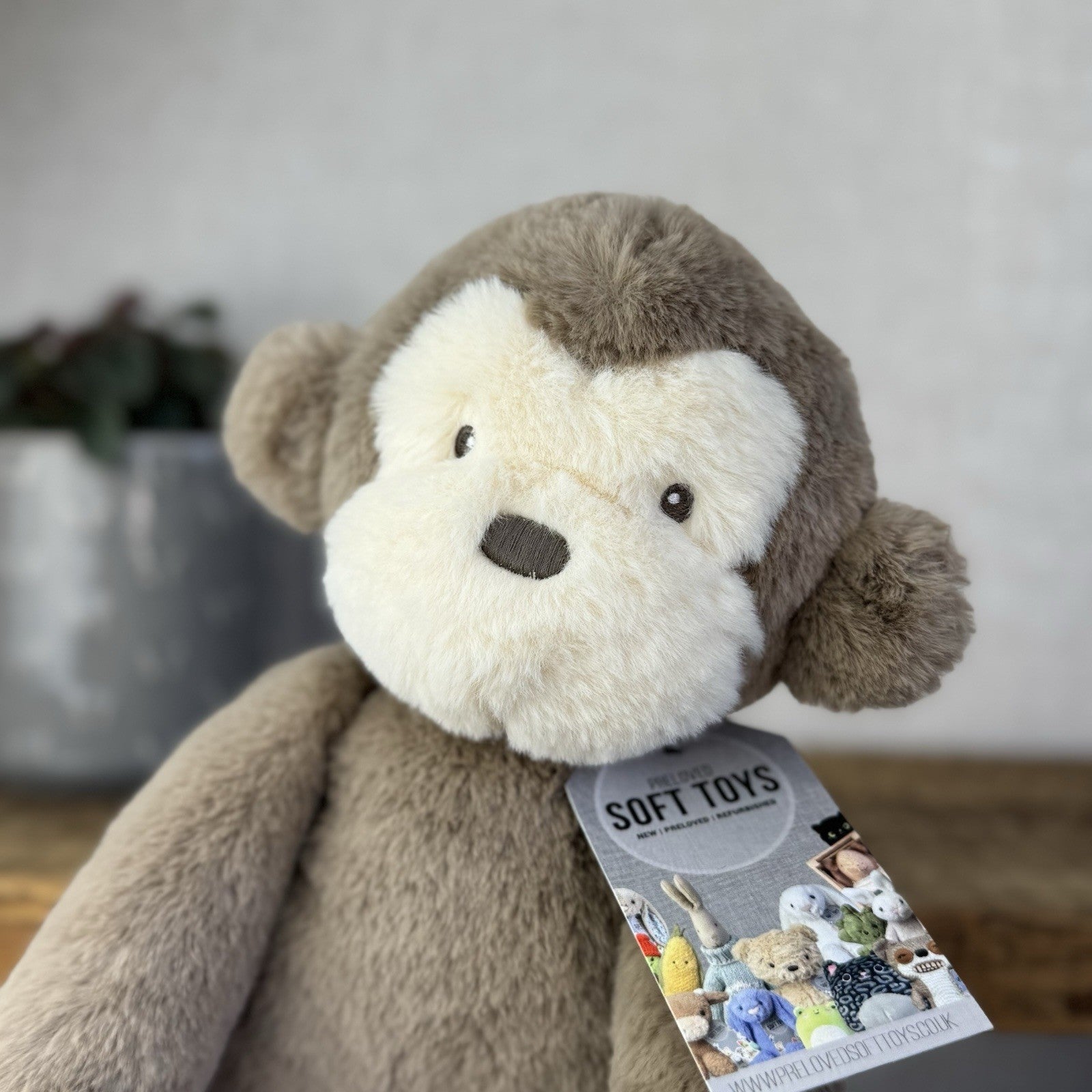 Mamas and Papas Monty Monkey  Comforter Plush Soft Toy - Fluffy Monkey Plush 12”