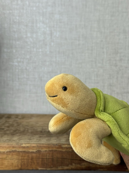Jellycat Small CeeCee Turtle - Small Green Velour Turtle Beanie retired 6”