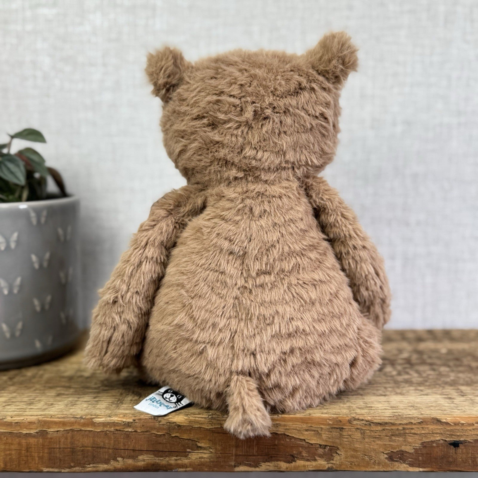 Jellycat Cocoa Bear - Medium Brown Textured Bear Beanie Plush Toy Retired 12"