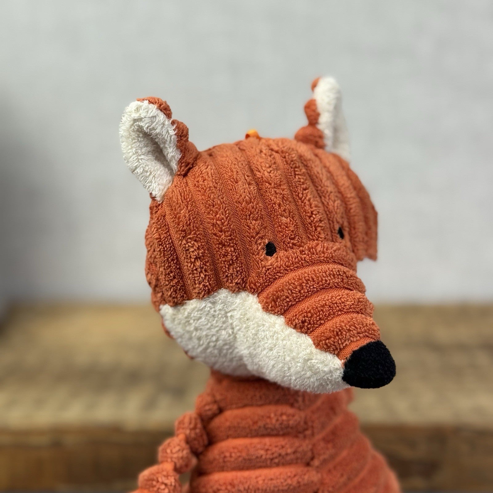 Jellycat Baby Cordy Roy Fox Soft Toy Beanie - Red Fox Corduroy Plush Beanie 12"