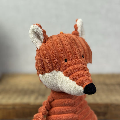 Jellycat Baby Cordy Roy Fox Soft Toy Beanie - Red Fox Corduroy Plush Beanie 12"
