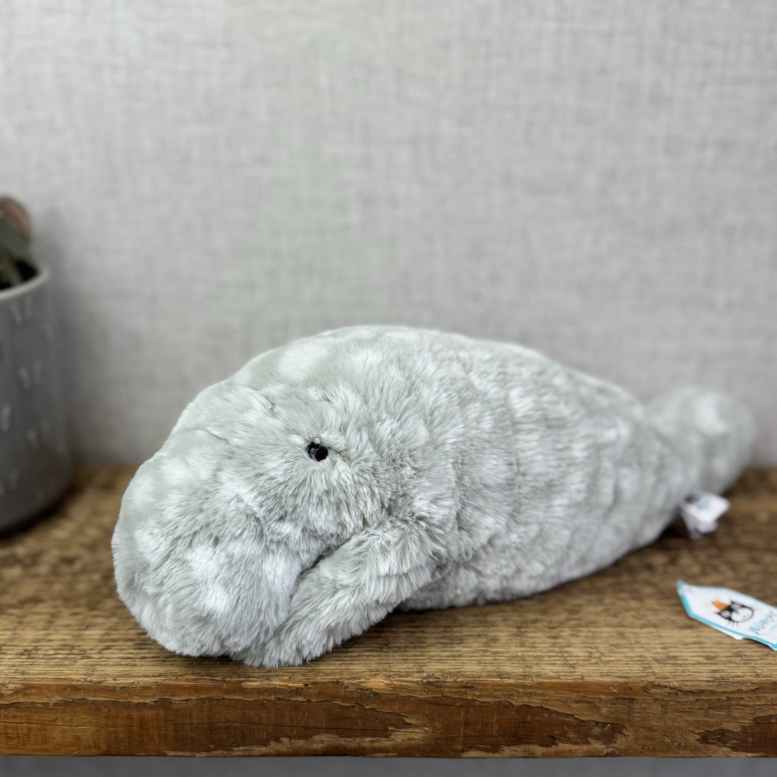 Jellycat Little Billow Manatee - New With Tags Detached Little Grey Spotty Rare