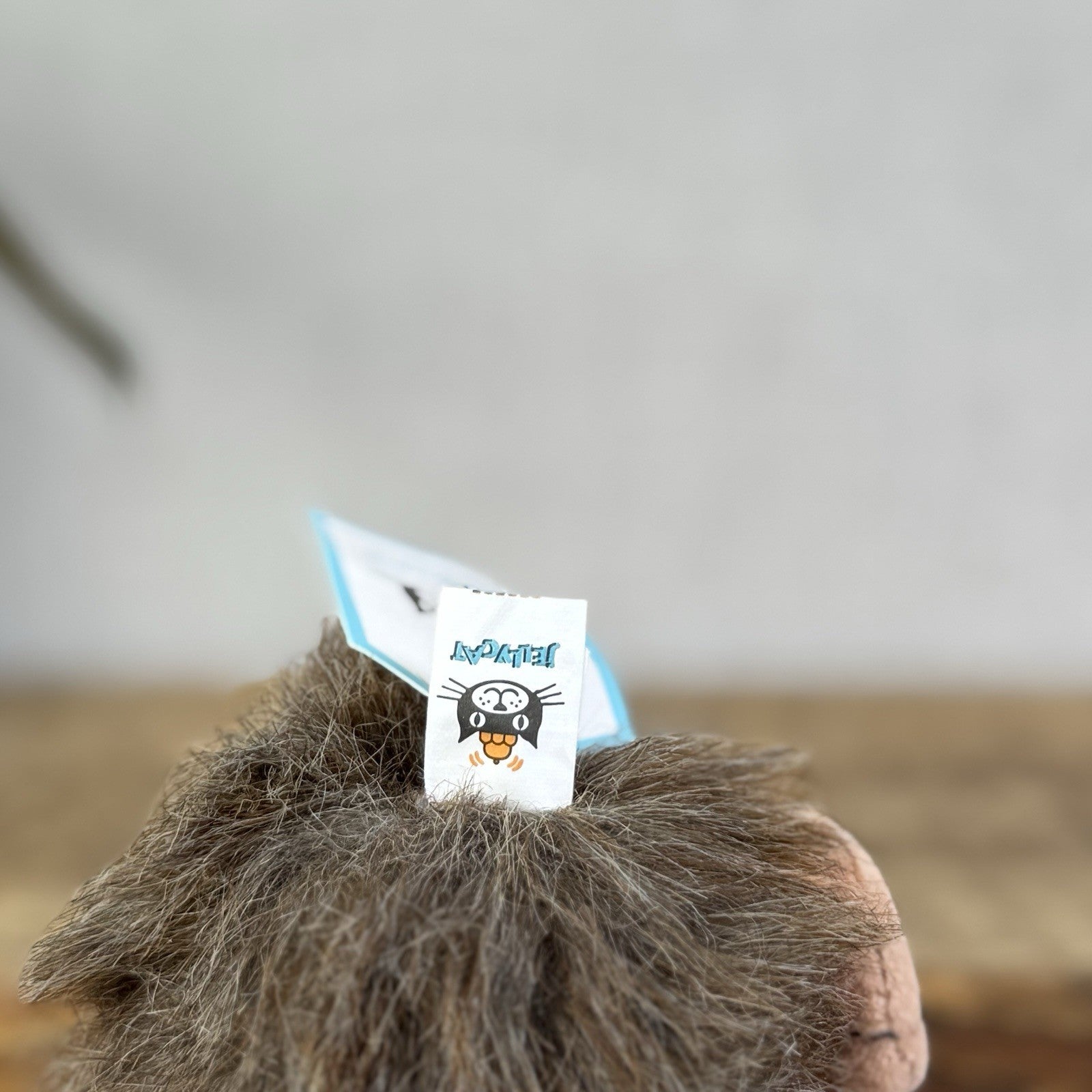Jellycat Baby Puffball Hedgehog - Small Fluffy Brown Beanie Vintage With Tag 3”