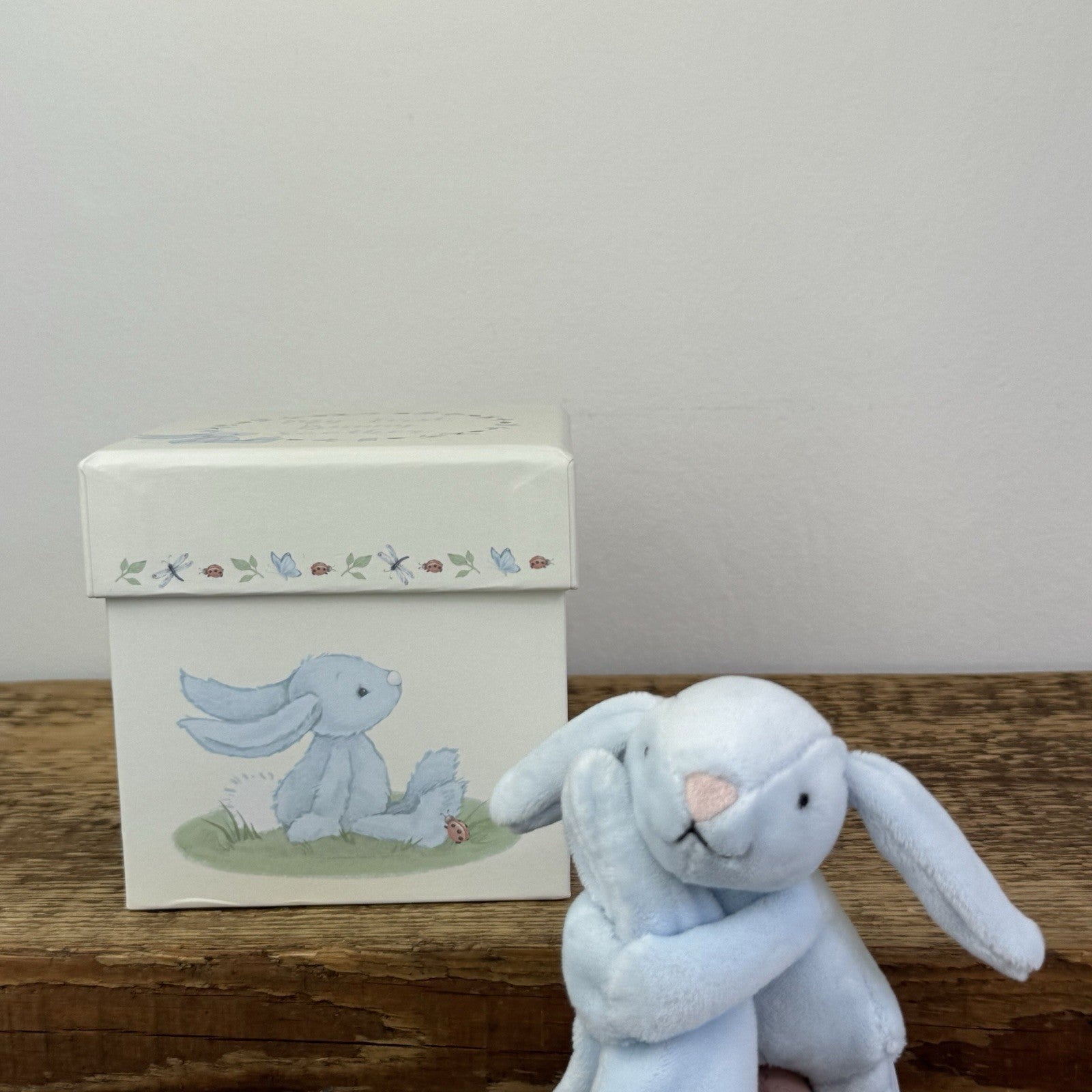 Jellycat My First Soother - Blue Bunny Velour Soother Comforter Retired With Box