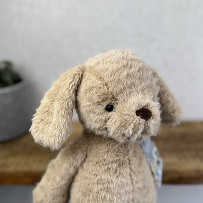 Jellycat Rolie Polie Puppy - Textured Beige Retired Puppy Soft Toy NWOT 12"