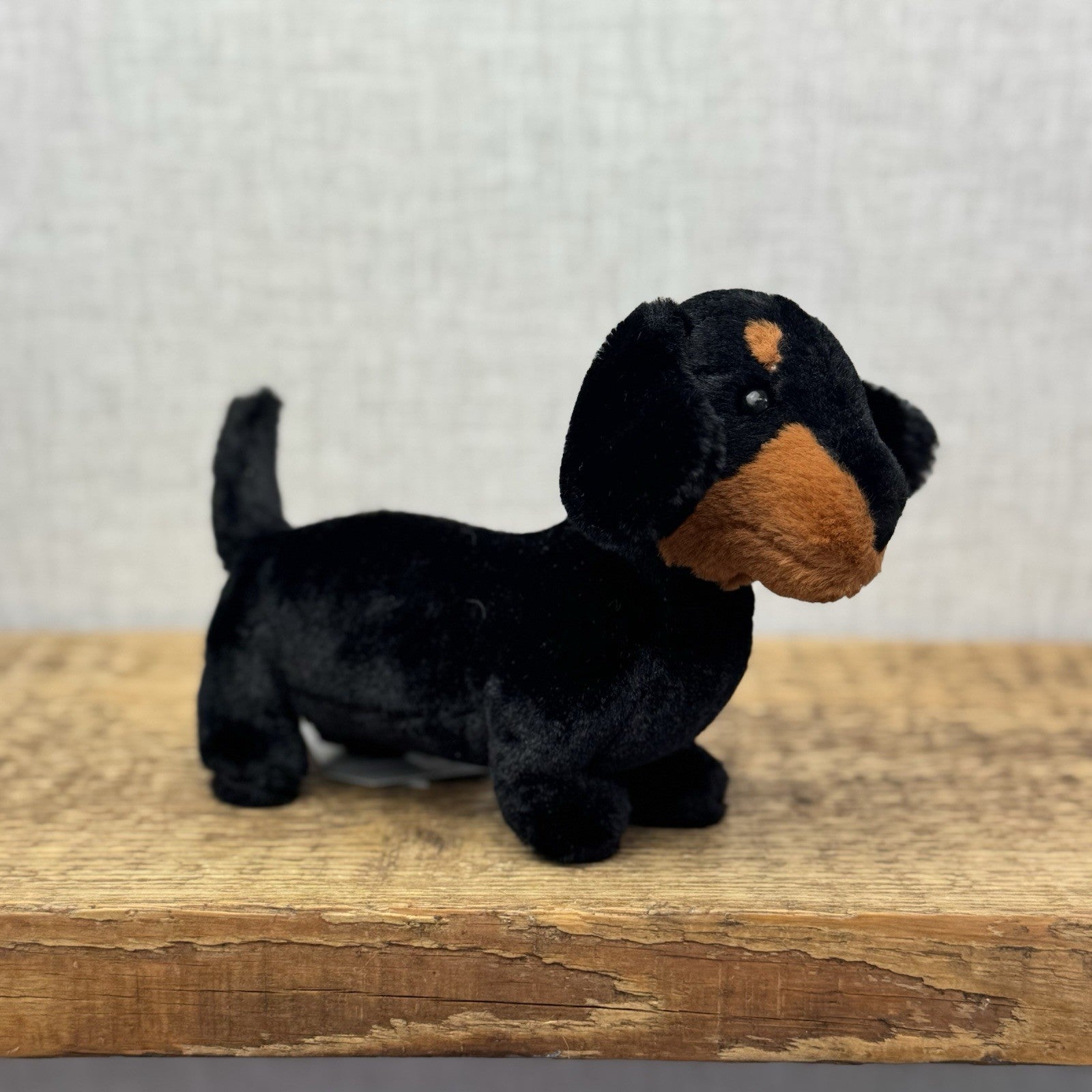 Jellycat Otto Sausage Dog - Brown/Black Sausage Dog Beanie Soft Toy Plush 8"