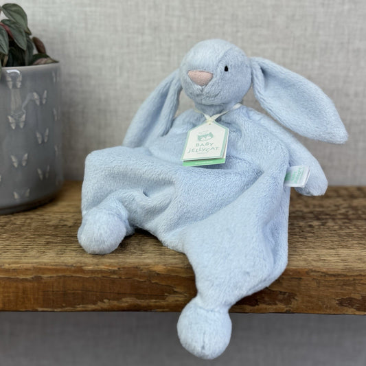 Jellycat Bashful Blue Bunny Comforter - New With Tags Baby Blue Bunny Soft Toy
