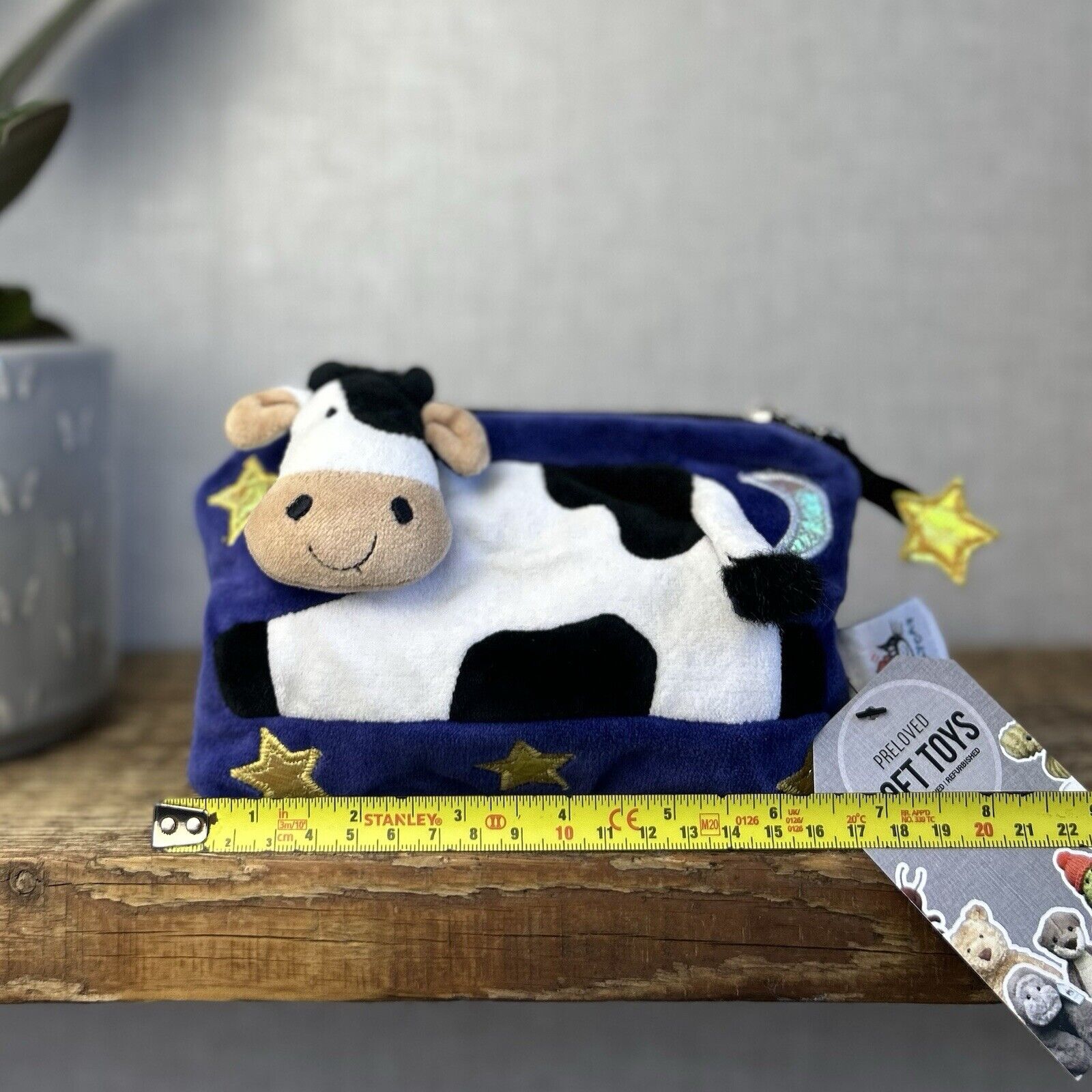 Jellycat Cow Jumped Over The Moon Purse - Jellycat Cow Purse - Small Zip Pouch