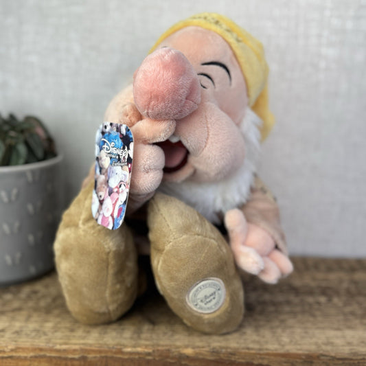 Disney Store Stamped Sneezy Dwarf - Snow White Official Beanbag Plush With Tags