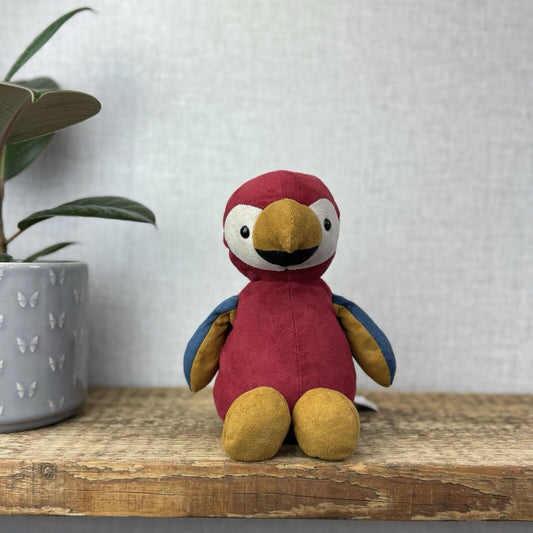 Jellycat Belby Parrot - Suedey Velour Parrot Beanie Plush Medium 12"