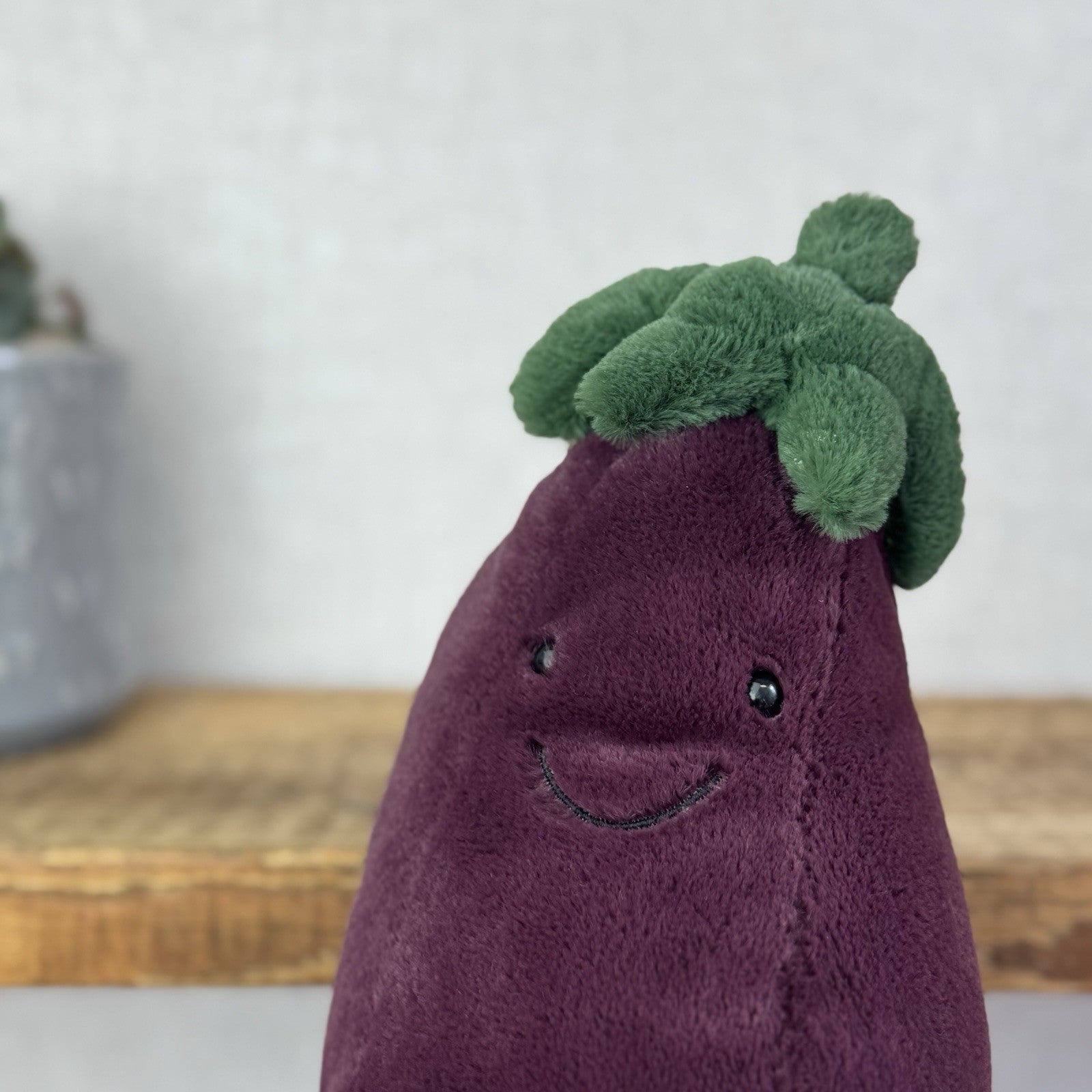 Jellycat Amueable EggPlant - Aubergine With Legs Rare Purple Veg Plush NWOT 11"