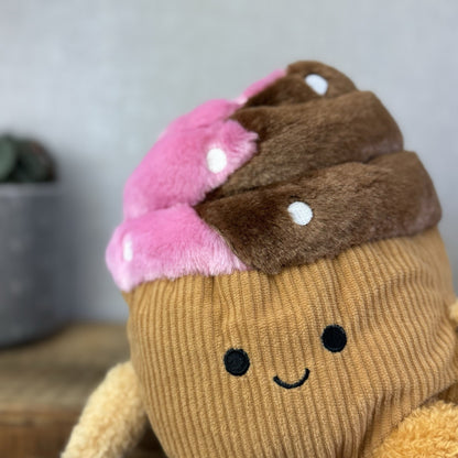 BumBumz SugarBumz Cooper The Cupcake - Russ Cupcake Beanie Soft Toy NWT 7.5"