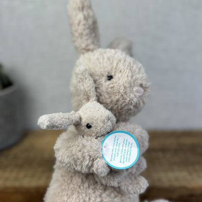 Jellycat Huddles Bunny - Mummy Rabbit & Baby Plush Retired Medium With Tags 10"