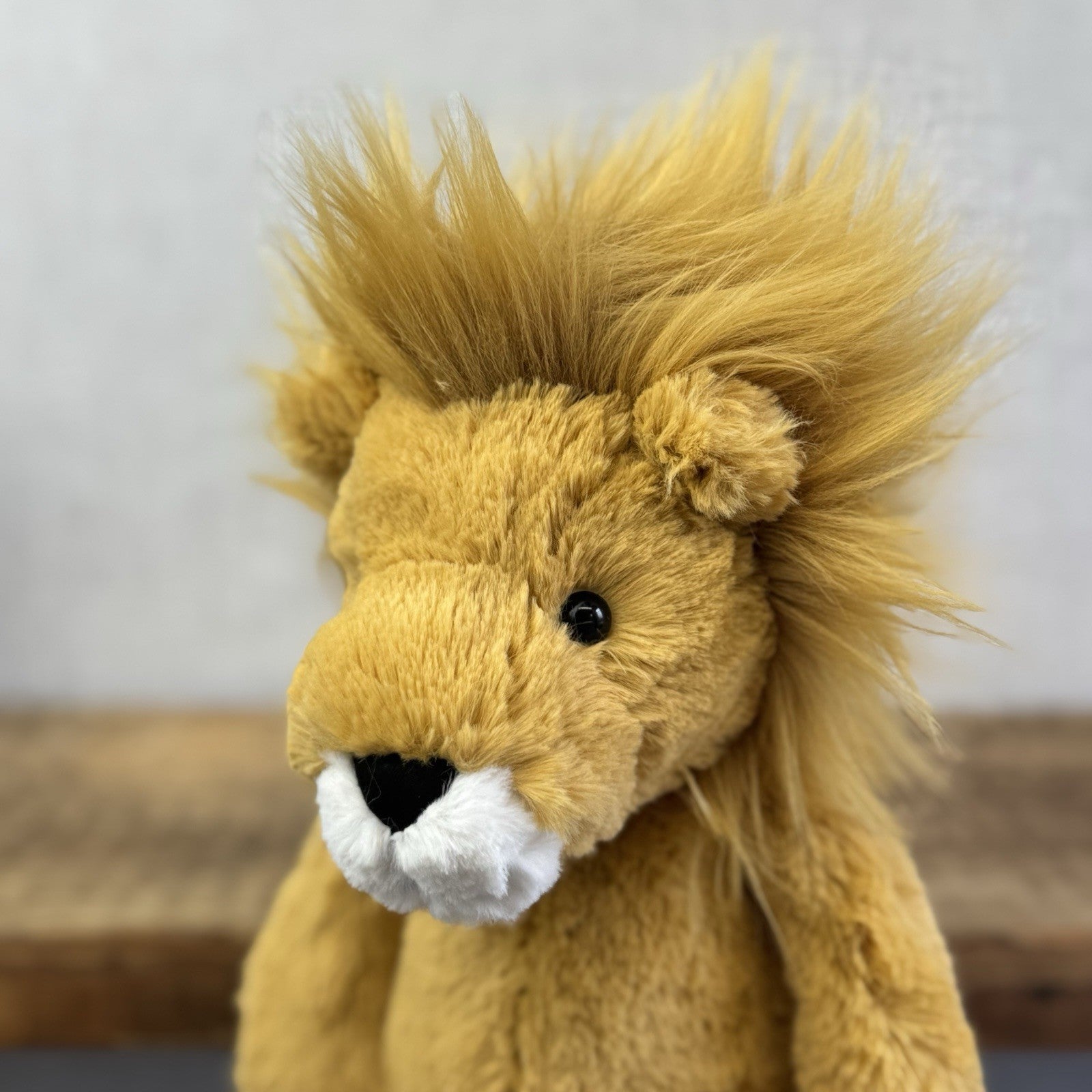 Jellycat Medium Bashful Lion Soft Toy - Yellow Lion Beanie Plush 12" BNWT