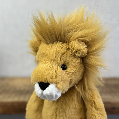 Jellycat Medium Bashful Lion Soft Toy - Yellow Lion Beanie Plush 12" BNWT