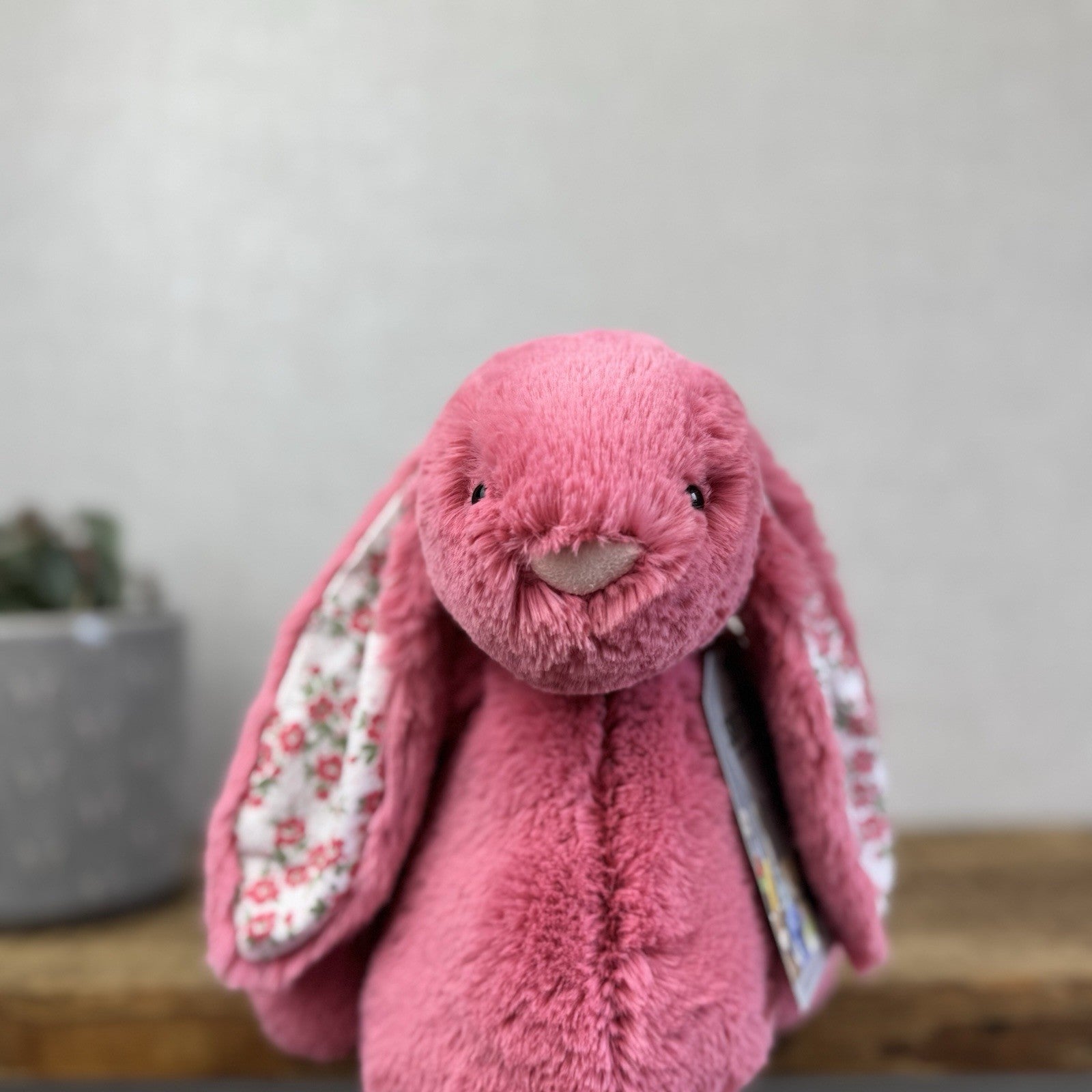 Jellycat "Blossom" Cerise Bunny - Custom Made Floral Bunny Rabbit Pink Retired 