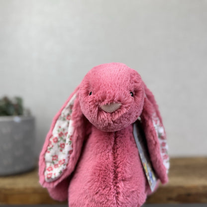 Jellycat "Blossom" Cerise Bunny - Custom Made Floral Bunny Rabbit Pink Retired 