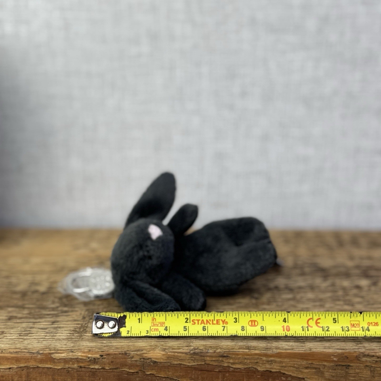 Jellycat Bashful Bunny Inky Bag Charm -Black Rabbit Keyring New With Tags Mini