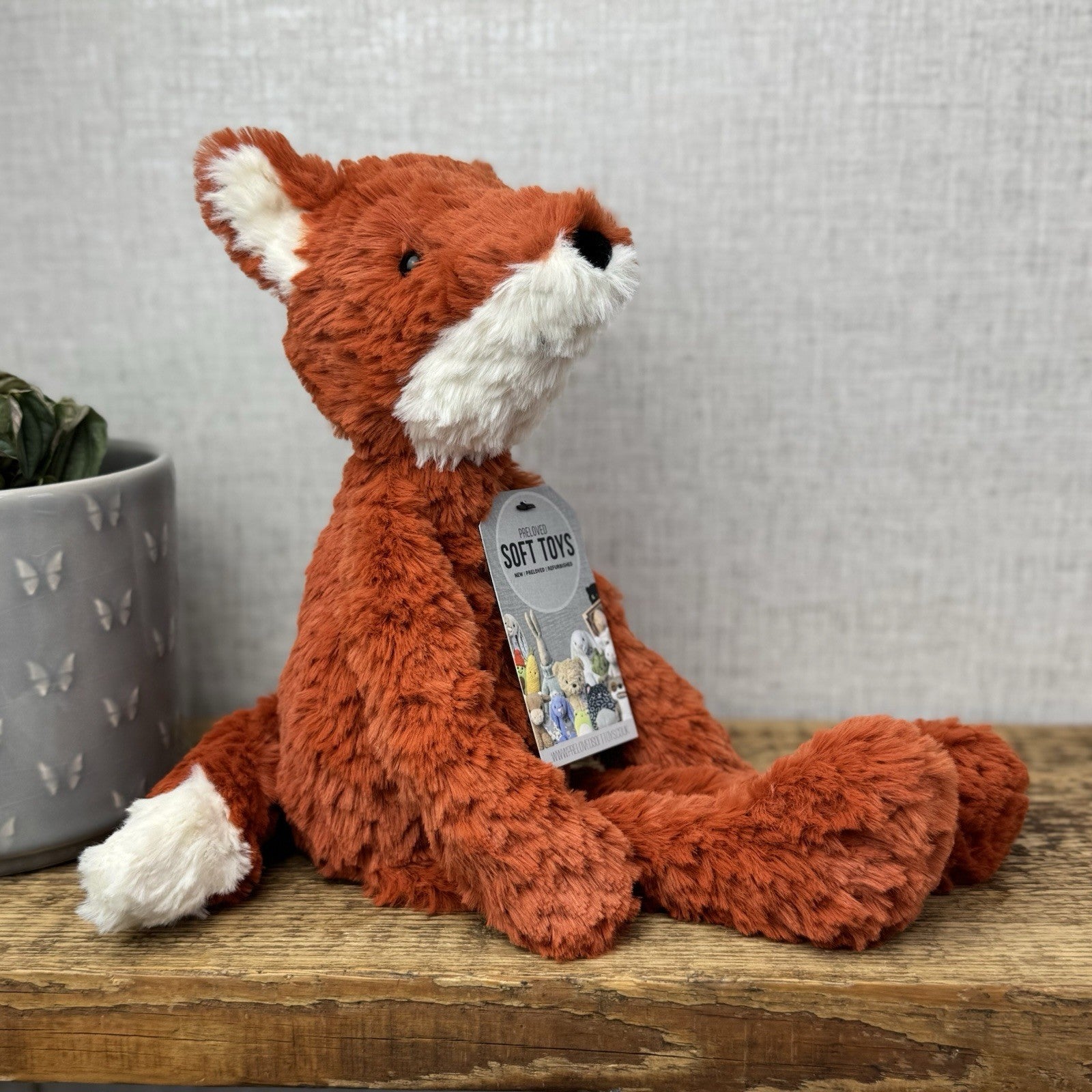 Jellycat Smuffle Fox - Medium Long Limbed Textured Fox Woodland Beanie Rare 15"