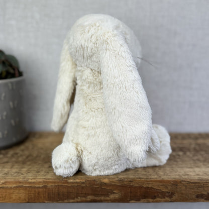 Jellycat Medium Cream Bashful Rabbit - Old Bashful With Whiskers Rare 12”