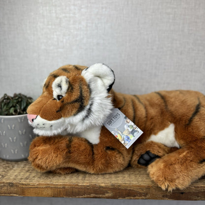 FAO Schwarz Tiger 2018 - Large Lifelike Tiger Beanie Plush Large Pristine NWOT 